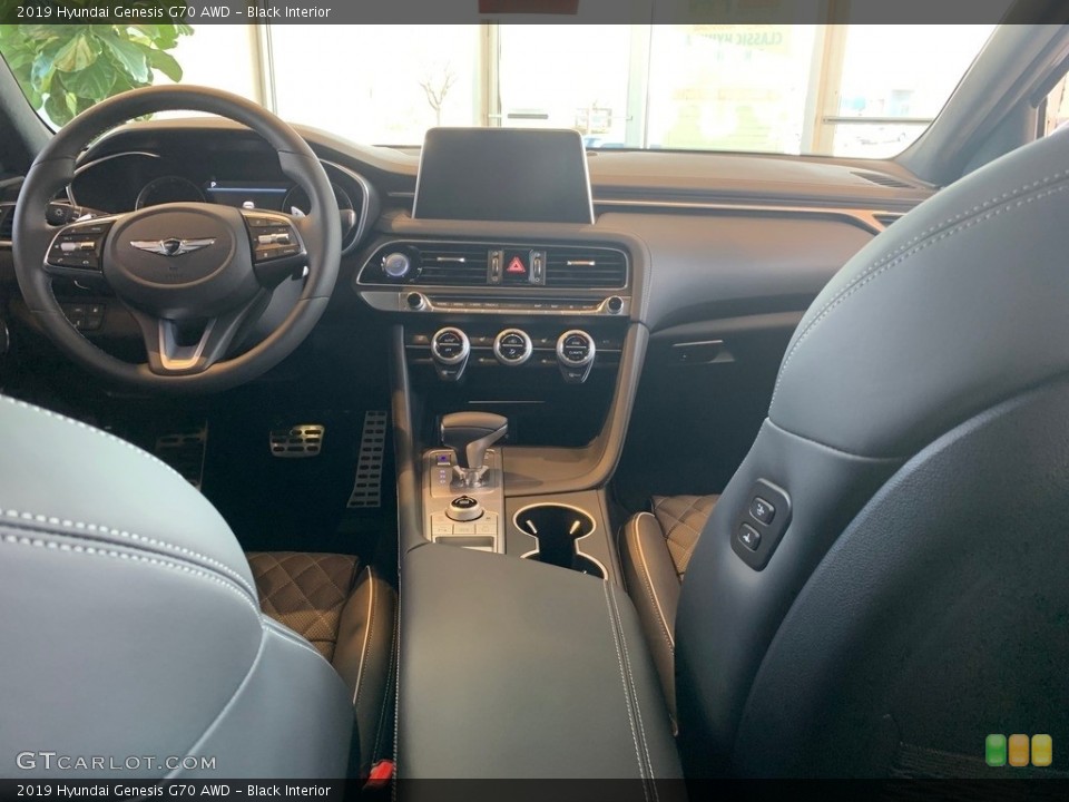 Black Interior Dashboard for the 2019 Hyundai Genesis G70 AWD #132680307