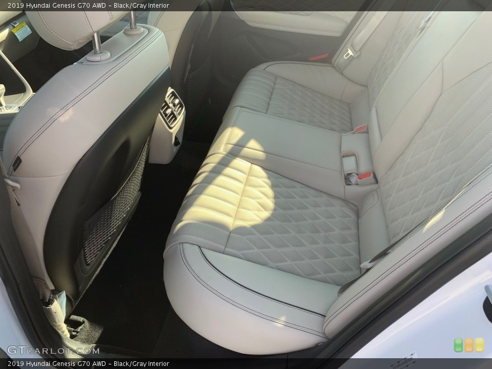 Black/Gray Interior Rear Seat for the 2019 Hyundai Genesis G70 AWD #132680493