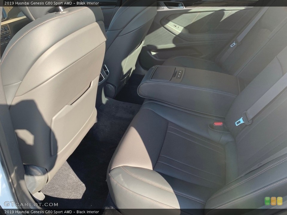 Black Interior Rear Seat for the 2019 Hyundai Genesis G80 Sport AWD #132680634