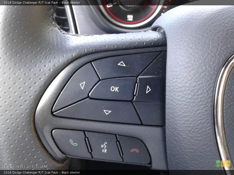 Black Interior Steering Wheel for the 2018 Dodge Challenger R/T Scat Pack #132691704
