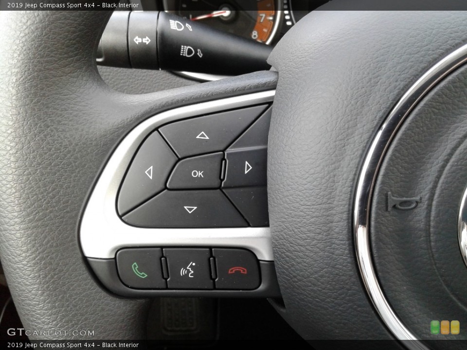 Black Interior Steering Wheel for the 2019 Jeep Compass Sport 4x4 #132711345