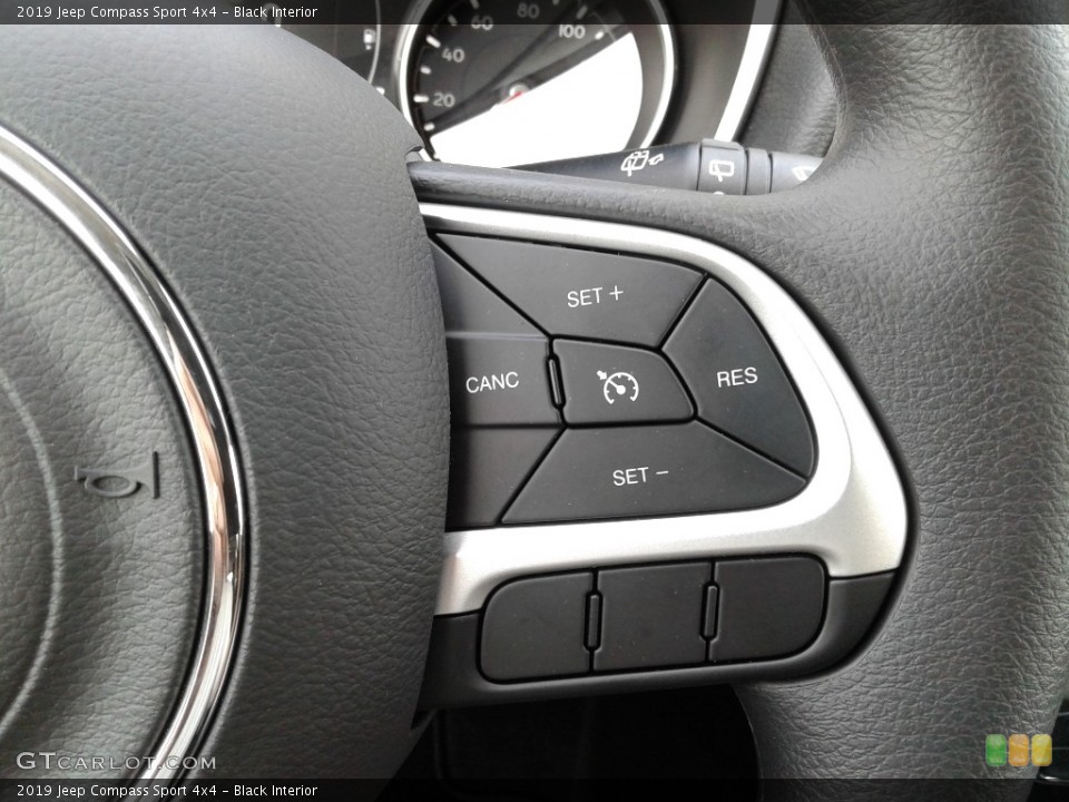 Black Interior Steering Wheel for the 2019 Jeep Compass Sport 4x4 #132711376