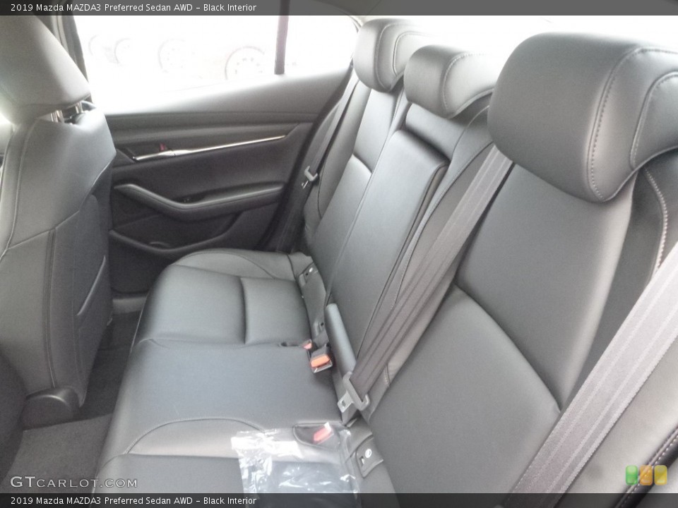 Black Interior Rear Seat for the 2019 Mazda MAZDA3 Preferred Sedan AWD #132713779