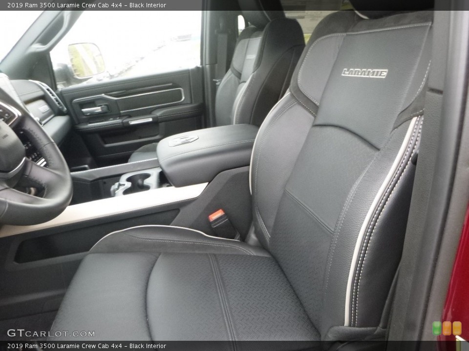 Black Interior Front Seat for the 2019 Ram 3500 Laramie Crew Cab 4x4 #132740656