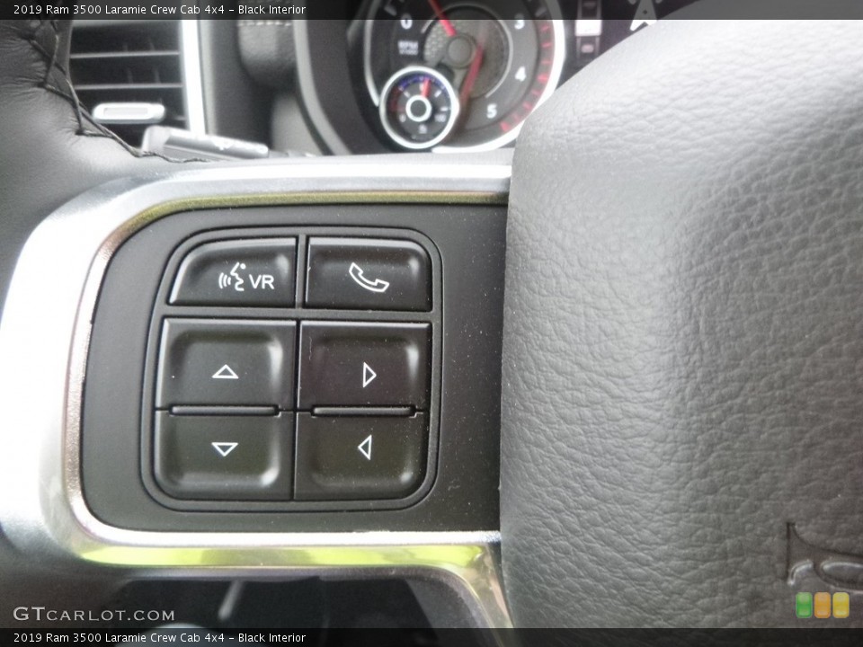 Black Interior Steering Wheel for the 2019 Ram 3500 Laramie Crew Cab 4x4 #132740704