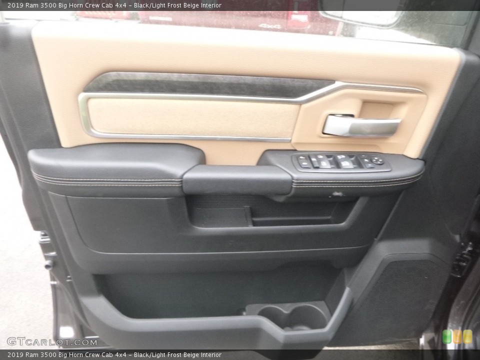 Black/Light Frost Beige Interior Door Panel for the 2019 Ram 3500 Big Horn Crew Cab 4x4 #132740866