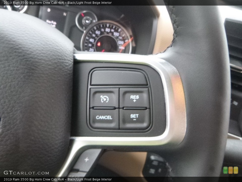 Black/Light Frost Beige Interior Steering Wheel for the 2019 Ram 3500 Big Horn Crew Cab 4x4 #132740902