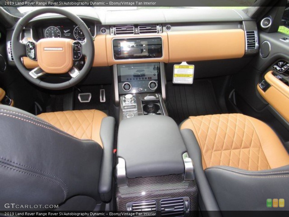 Ebony/Vintage Tan Interior Dashboard for the 2019 Land Rover Range Rover SVAutobiography Dynamic #132754817