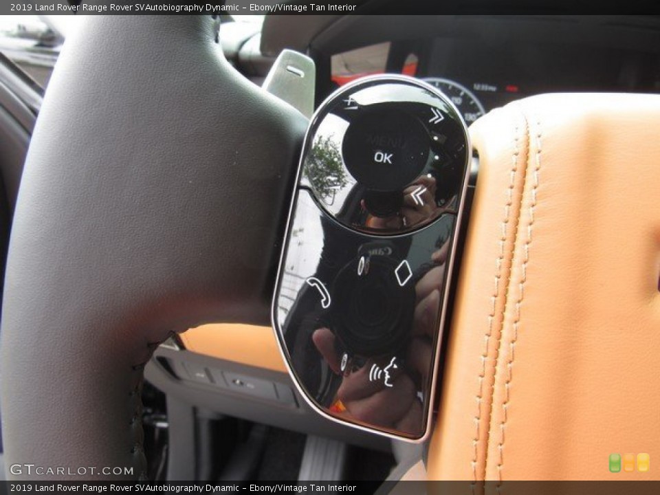 Ebony/Vintage Tan Interior Steering Wheel for the 2019 Land Rover Range Rover SVAutobiography Dynamic #132755414