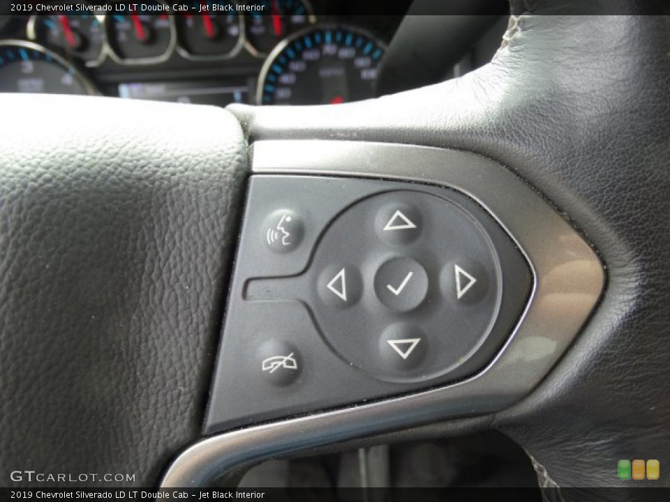 Jet Black Interior Steering Wheel for the 2019 Chevrolet Silverado LD LT Double Cab #132770252