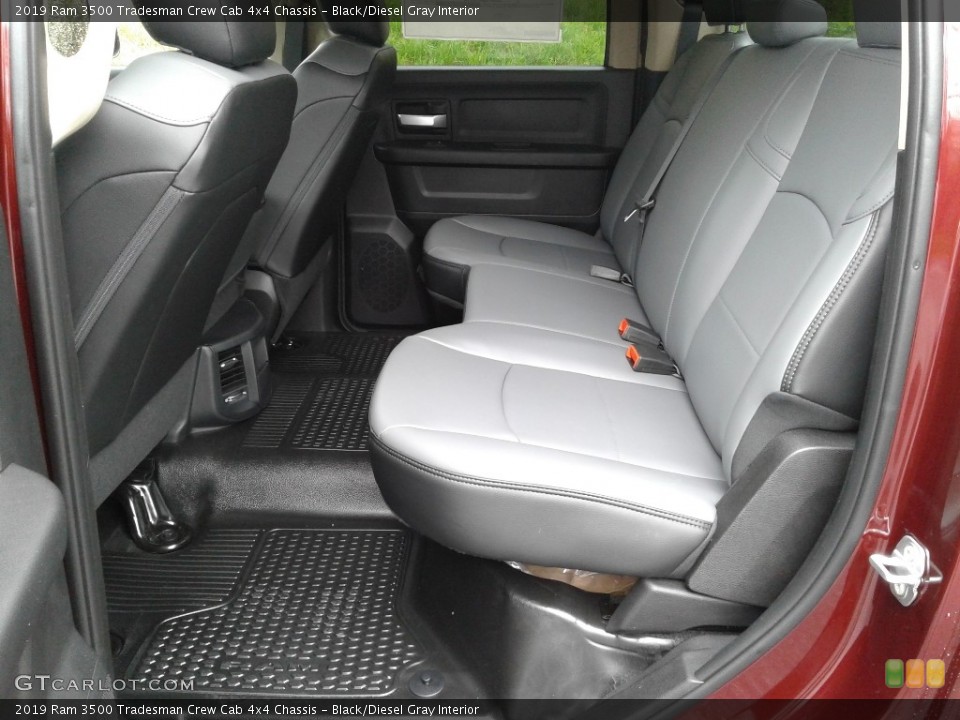 Black/Diesel Gray Interior Rear Seat for the 2019 Ram 3500 Tradesman Crew Cab 4x4 Chassis #132782696