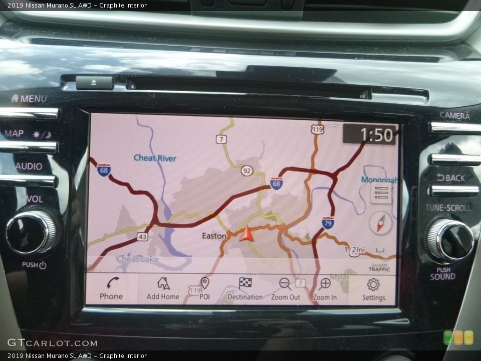 Graphite Interior Navigation for the 2019 Nissan Murano SL AWD #132785477