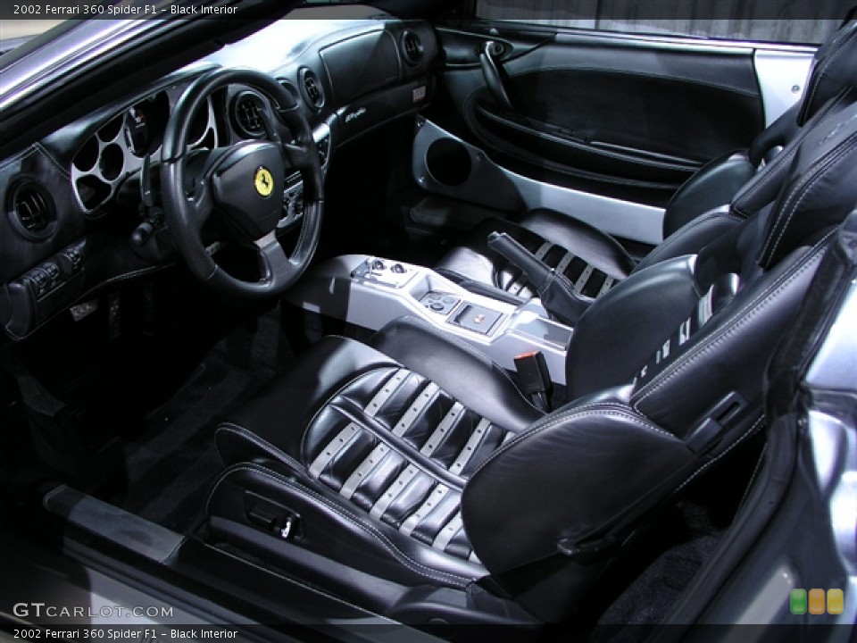 Black Interior Photo for the 2002 Ferrari 360 Spider F1 #132788