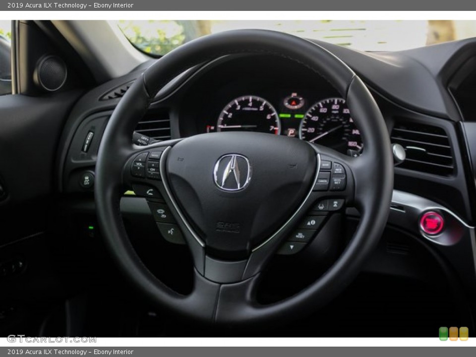 Ebony Interior Steering Wheel for the 2019 Acura ILX Technology #132795155