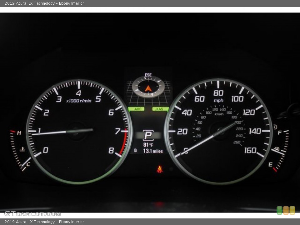 Ebony Interior Gauges for the 2019 Acura ILX Technology #132795164