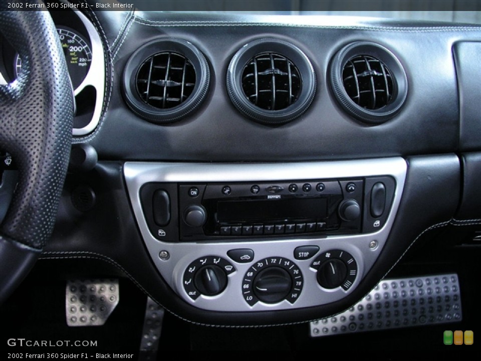 Black Interior Controls for the 2002 Ferrari 360 Spider F1 #132802