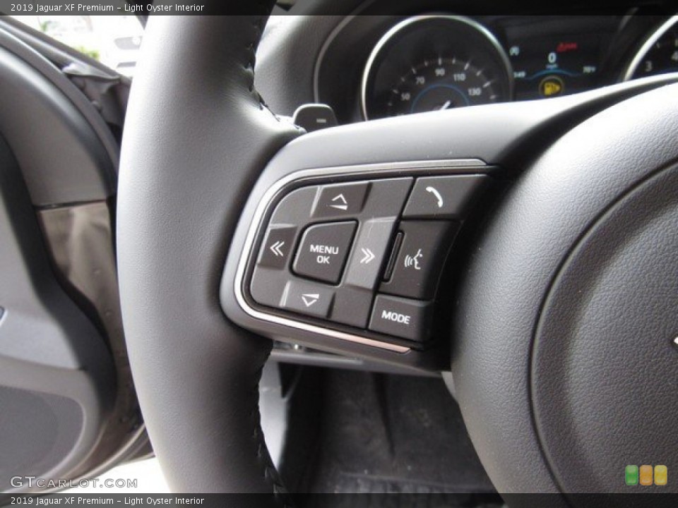 Light Oyster Interior Steering Wheel for the 2019 Jaguar XF Premium #132802117