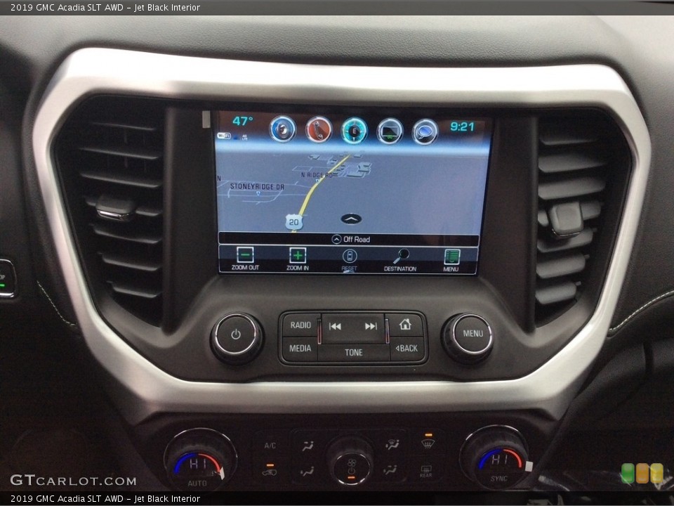 Jet Black Interior Controls for the 2019 GMC Acadia SLT AWD #132806558