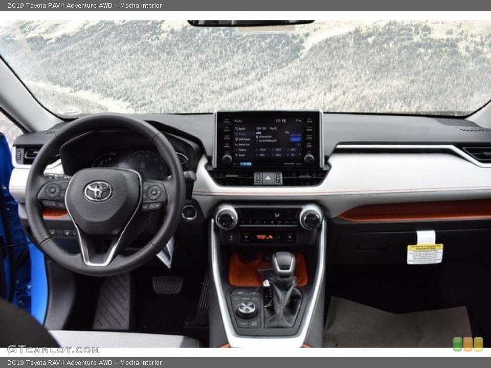 Mocha Interior Dashboard for the 2019 Toyota RAV4 Adventure AWD #132807200