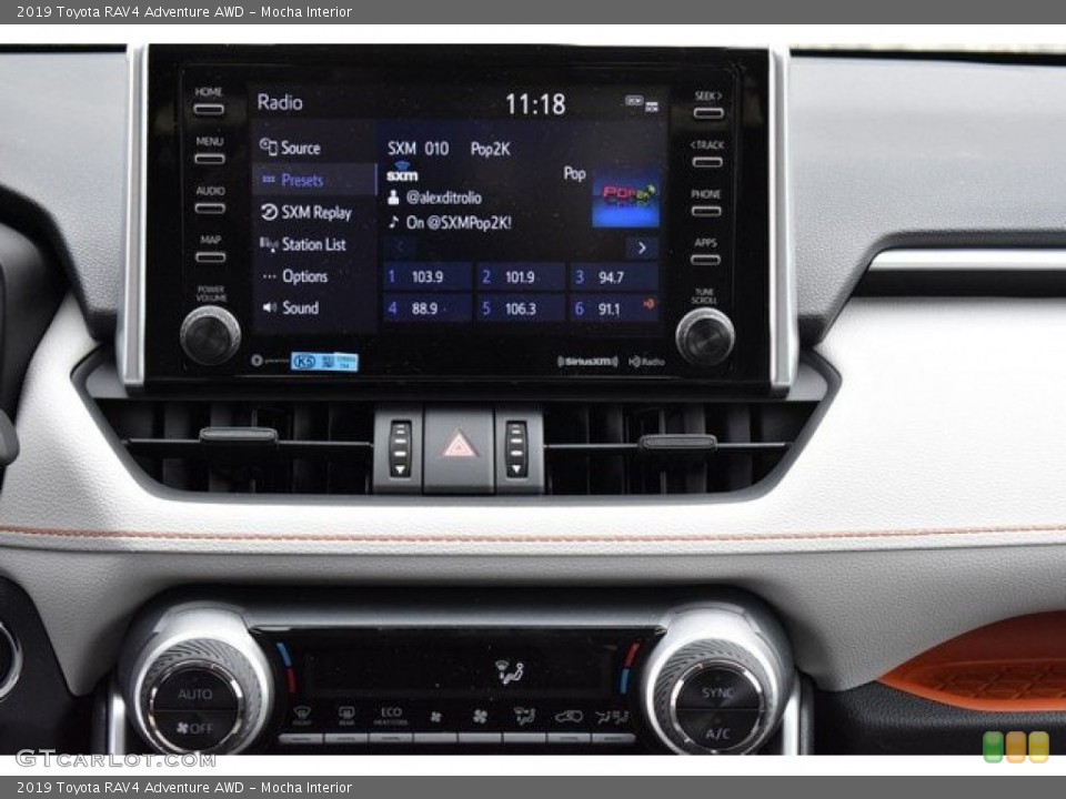 Mocha Interior Controls for the 2019 Toyota RAV4 Adventure AWD #132807224