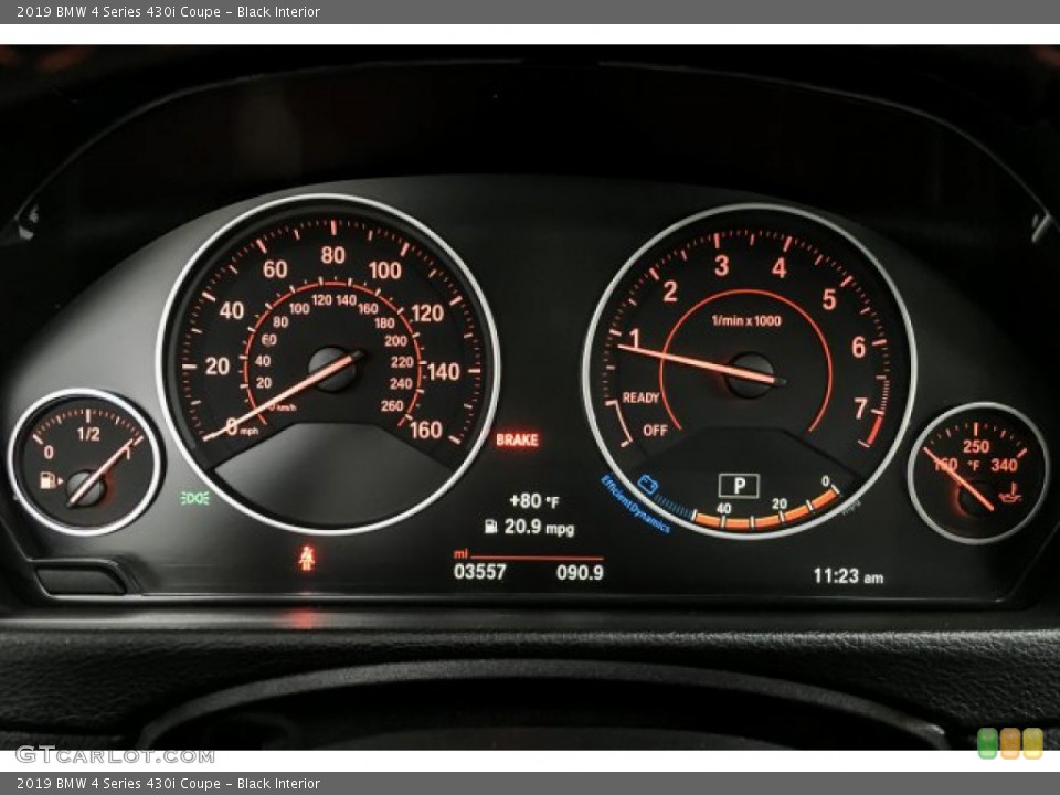 Black Interior Gauges for the 2019 BMW 4 Series 430i Coupe #132808895