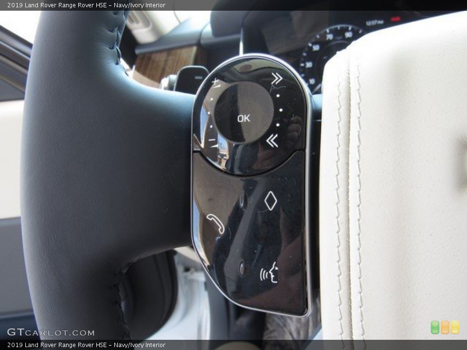 Navy/Ivory Interior Steering Wheel for the 2019 Land Rover Range Rover HSE #132808902