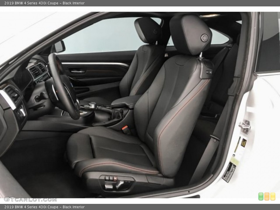 Black Interior Front Seat for the 2019 BMW 4 Series 430i Coupe #132809111
