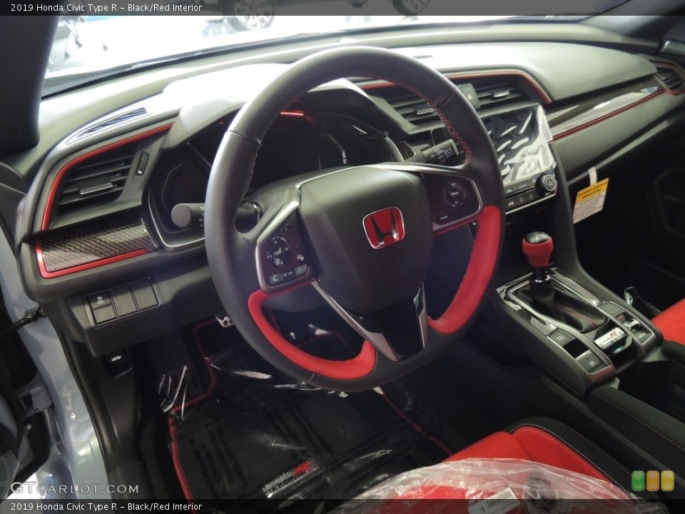 Black/Red Interior Steering Wheel for the 2019 Honda Civic Type R #132815165