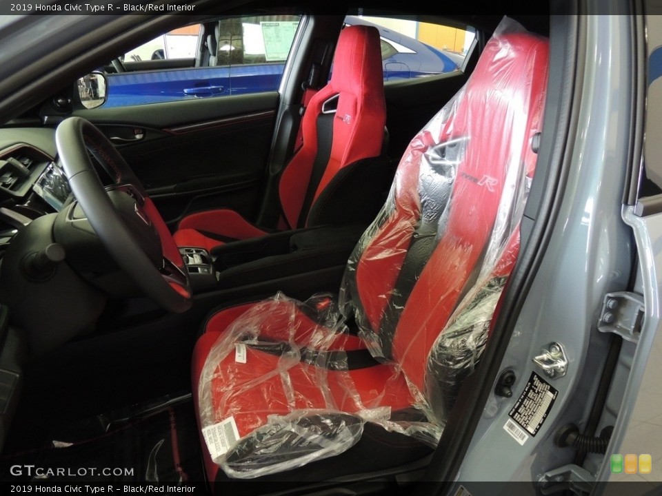 Black/Red Interior Front Seat for the 2019 Honda Civic Type R #132815177