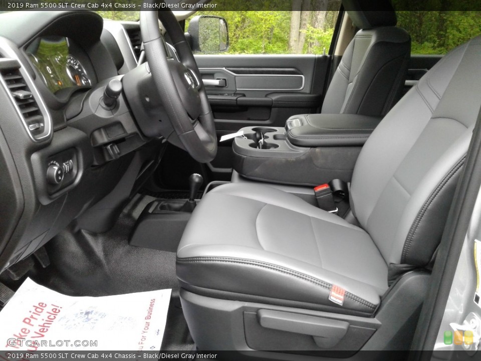 Black/Diesel Gray Interior Photo for the 2019 Ram 5500 SLT Crew Cab 4x4 Chassis #132839625