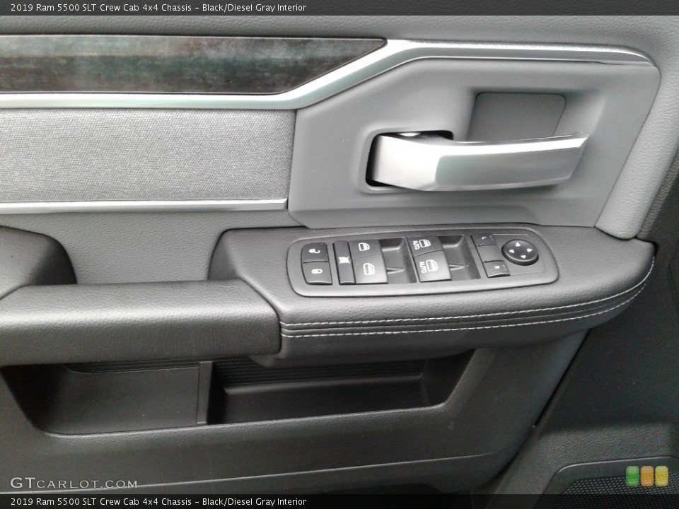 Black/Diesel Gray Interior Door Panel for the 2019 Ram 5500 SLT Crew Cab 4x4 Chassis #132839661