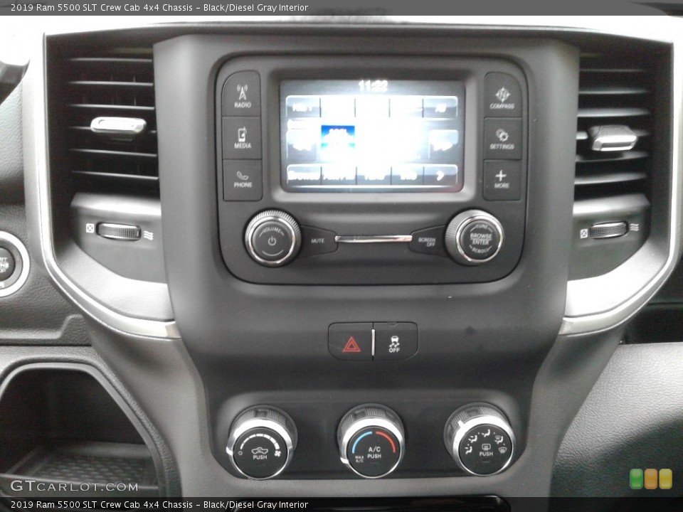 Black/Diesel Gray Interior Controls for the 2019 Ram 5500 SLT Crew Cab 4x4 Chassis #132839820