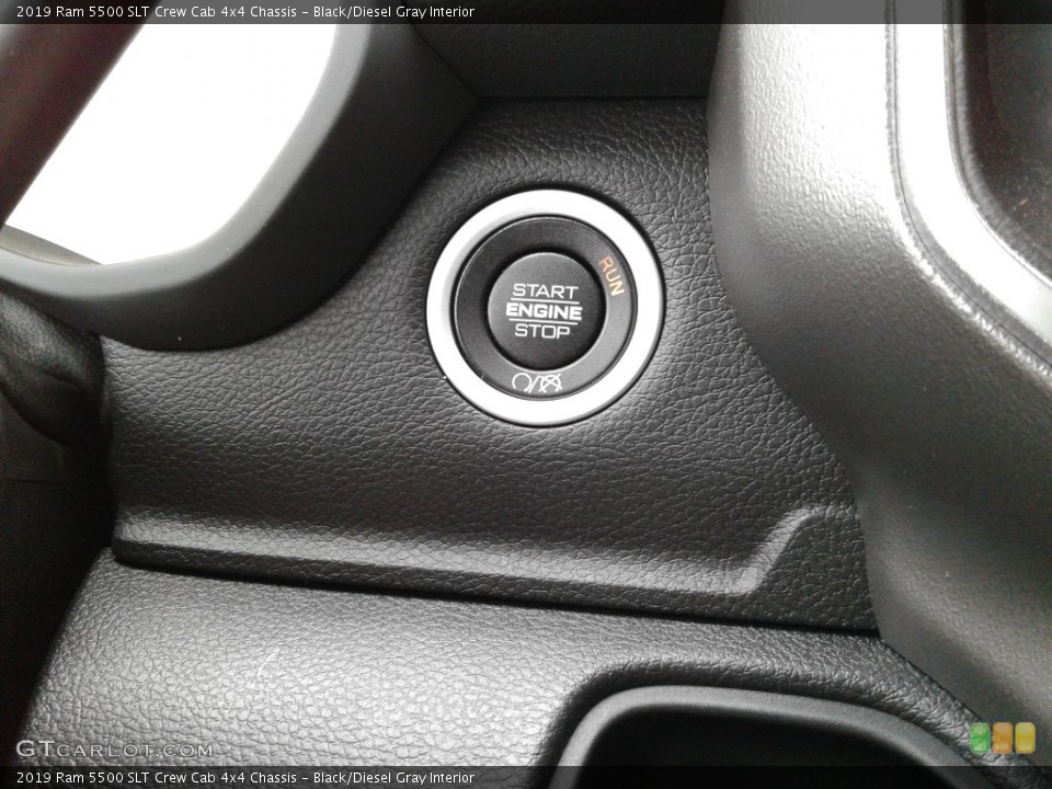 Black/Diesel Gray Interior Controls for the 2019 Ram 5500 SLT Crew Cab 4x4 Chassis #132839913