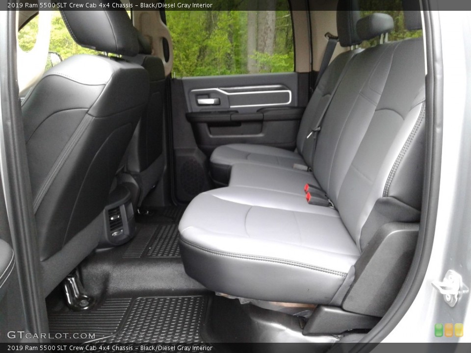 Black/Diesel Gray Interior Rear Seat for the 2019 Ram 5500 SLT Crew Cab 4x4 Chassis #132839937