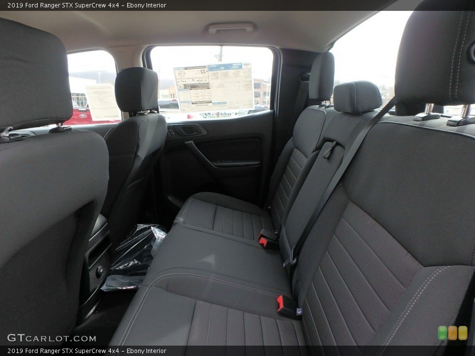 Ebony Interior Rear Seat for the 2019 Ford Ranger STX SuperCrew 4x4 #132851154