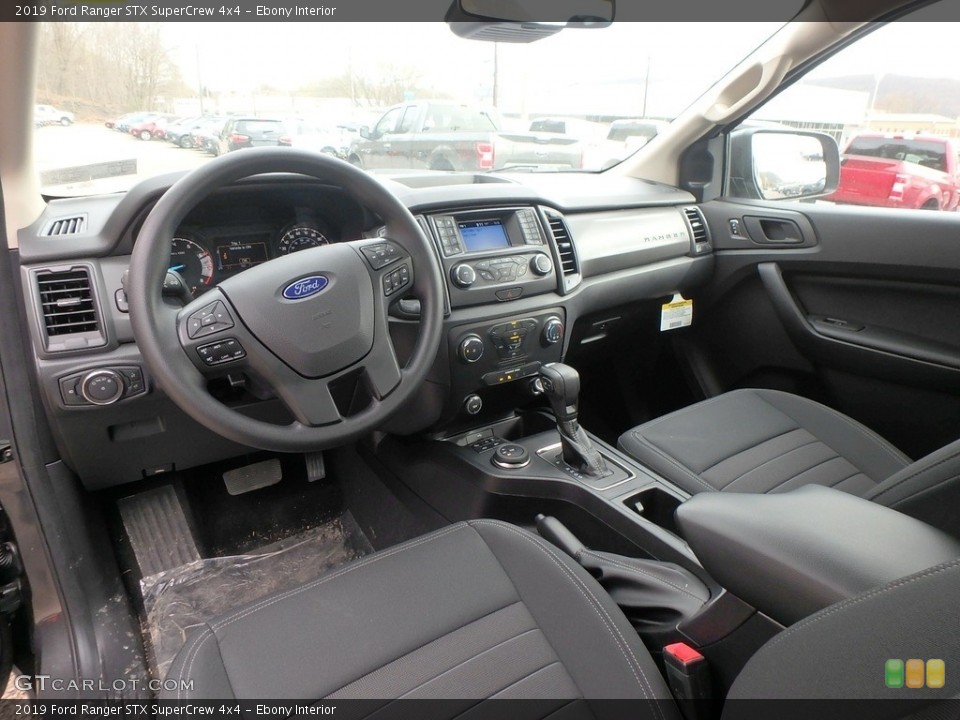 Ebony Interior Photo for the 2019 Ford Ranger STX SuperCrew 4x4 #132851184