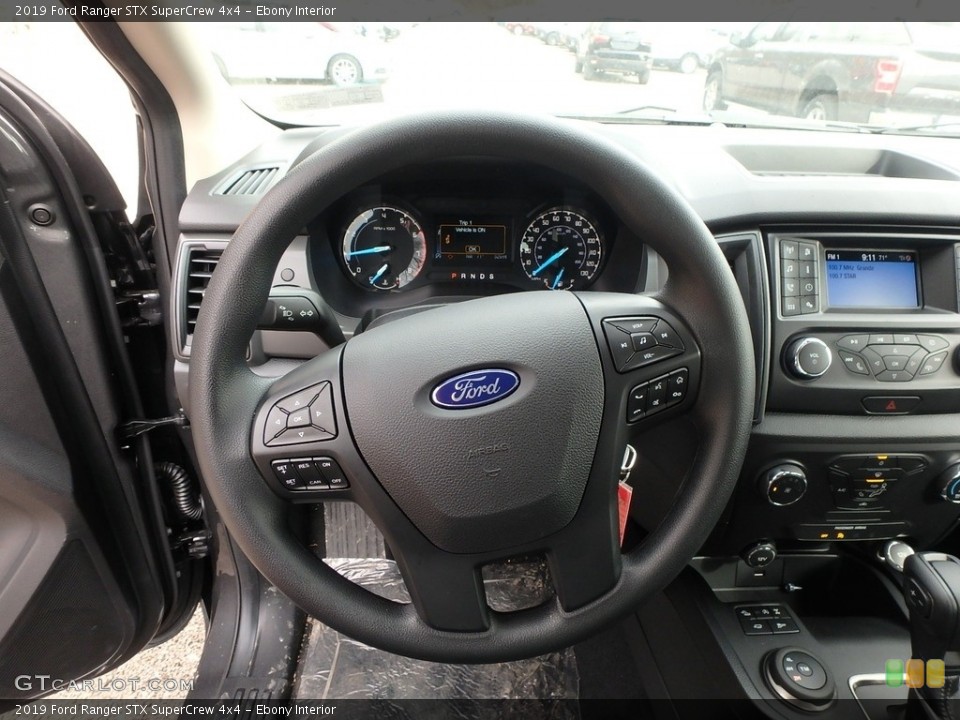 Ebony Interior Steering Wheel for the 2019 Ford Ranger STX SuperCrew 4x4 #132851211