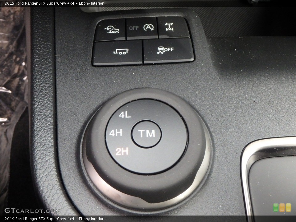 Ebony Interior Controls for the 2019 Ford Ranger STX SuperCrew 4x4 #132851230