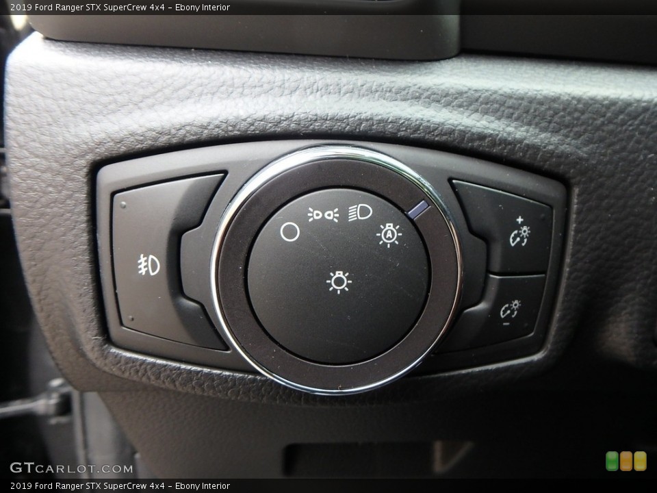 Ebony Interior Controls for the 2019 Ford Ranger STX SuperCrew 4x4 #132851256