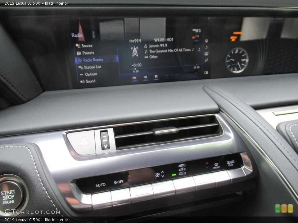 Black Interior Controls for the 2019 Lexus LC 500 #132852396