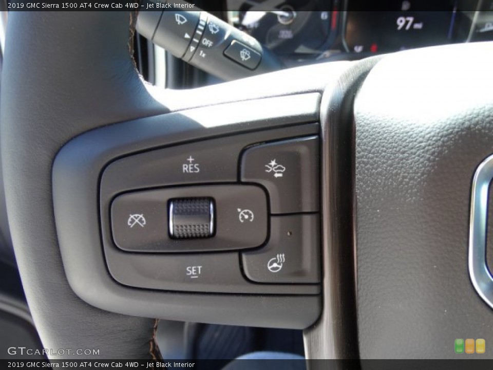 Jet Black Interior Steering Wheel for the 2019 GMC Sierra 1500 AT4 Crew Cab 4WD #132852936