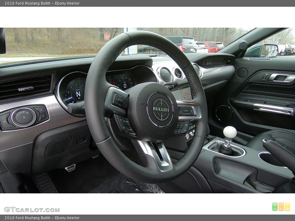 Ebony Interior Steering Wheel for the 2019 Ford Mustang Bullitt #132859048