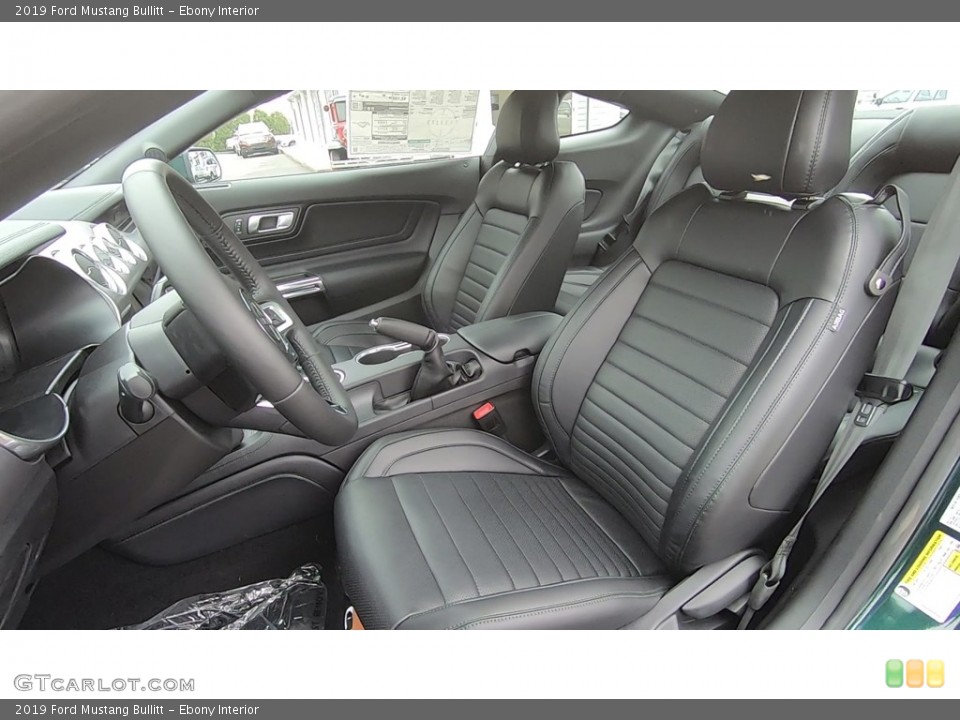 Ebony Interior Front Seat for the 2019 Ford Mustang Bullitt #132859065