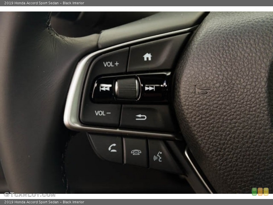 Black Interior Steering Wheel for the 2019 Honda Accord Sport Sedan #132863694