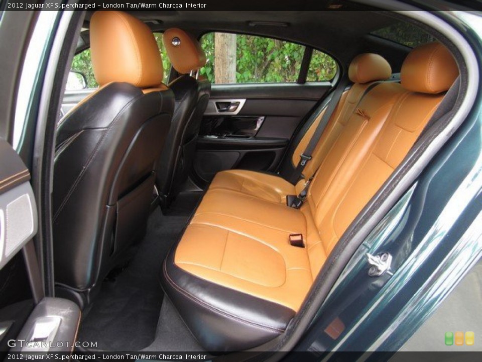 London Tan/Warm Charcoal Interior Rear Seat for the 2012 Jaguar XF Supercharged #132864936