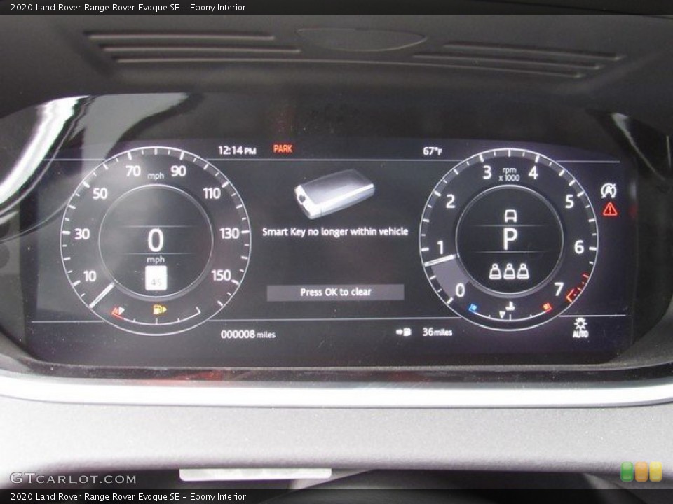 Ebony Interior Gauges for the 2020 Land Rover Range Rover Evoque SE #132867123
