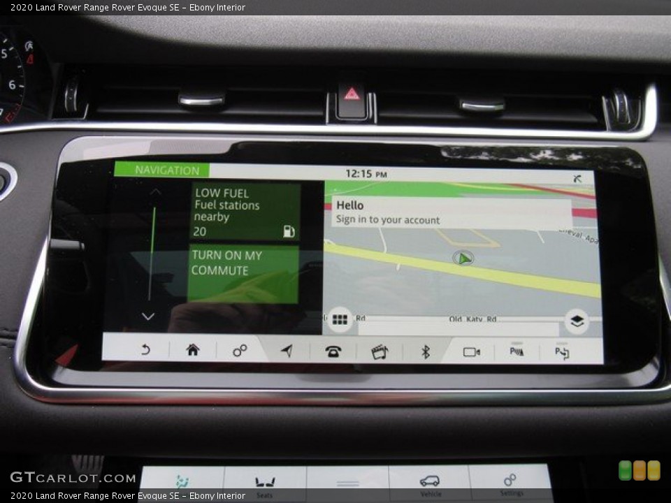 Ebony Interior Navigation for the 2020 Land Rover Range Rover Evoque SE #132867174