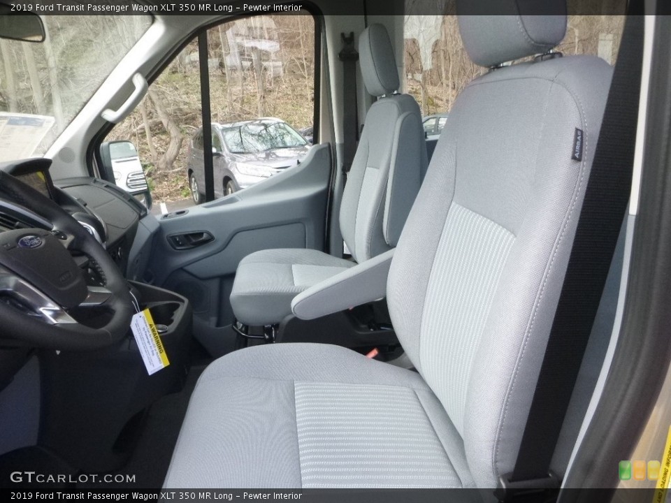 Pewter Interior Front Seat for the 2019 Ford Transit Passenger Wagon XLT 350 MR Long #132887567