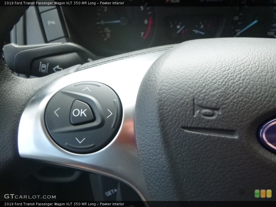 Pewter Interior Steering Wheel for the 2019 Ford Transit Passenger Wagon XLT 350 MR Long #132887684