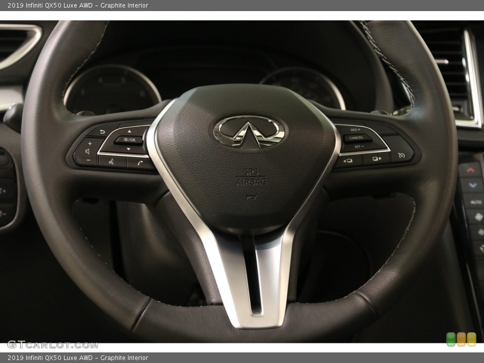 Graphite Interior Steering Wheel for the 2019 Infiniti QX50 Luxe AWD #132900341